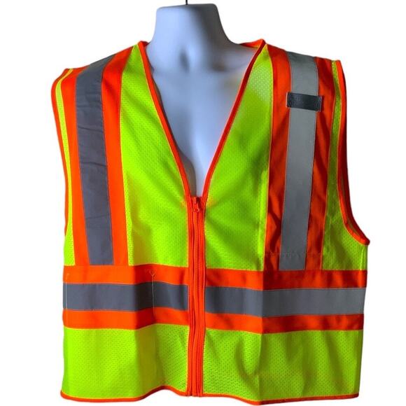 ML Kishigo Unisex Size XL Cargill Utility Uniform Full Zip V-Neck Work Clothing - Picture 3 of 7